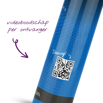 showergel met unieke qr-code