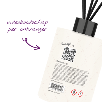 Videobooschap-EigenQR-Website350x350-Geurstokjes120ml giftset qr-code