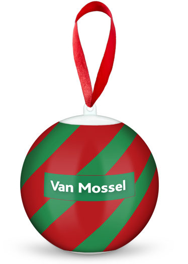 kerstbal met eigen logo