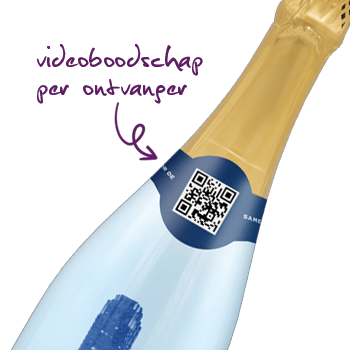 qr-code op cava fles